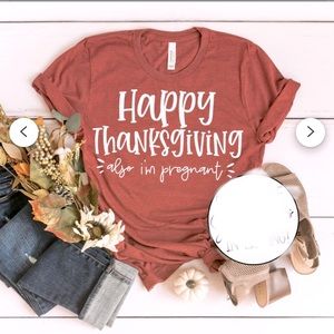 thanksgiving pregnancy announcement shirt